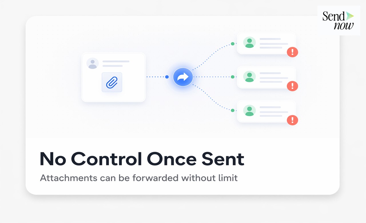 Comparison of email attachments vs SendNow secure links