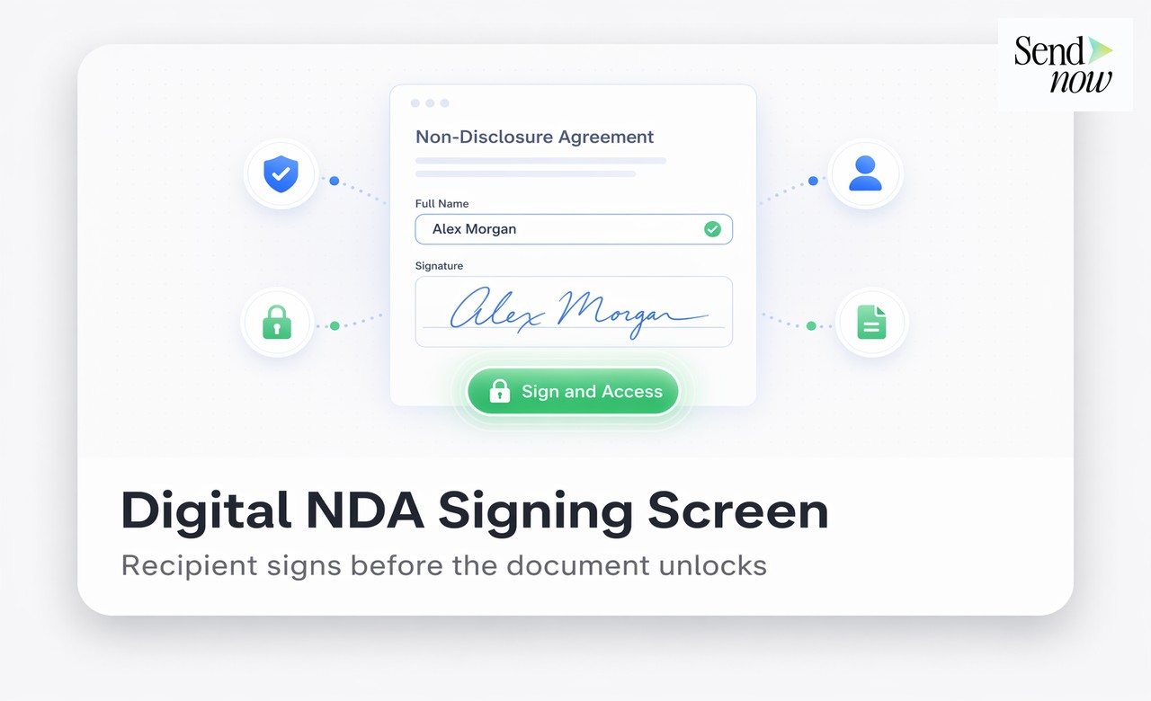 NDA required gate setup in SendNow