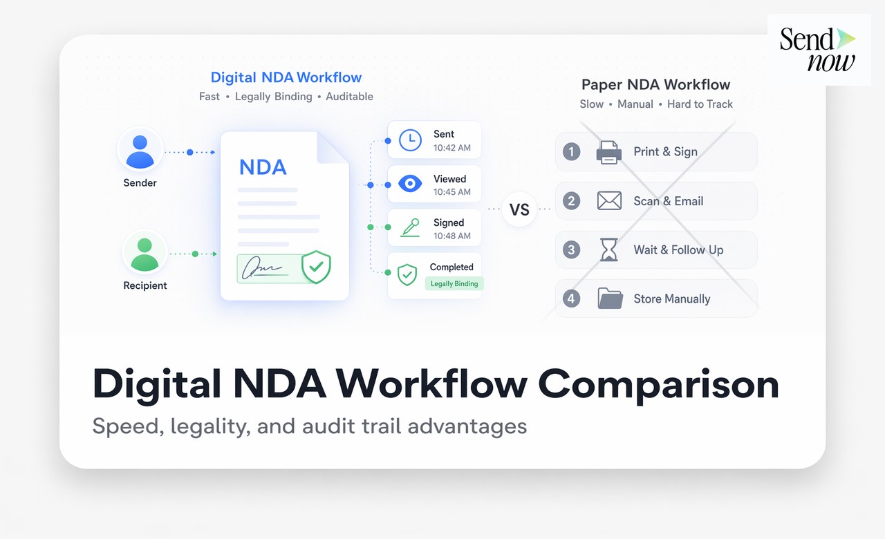 Digital NDA vs Paper NDA comparison table