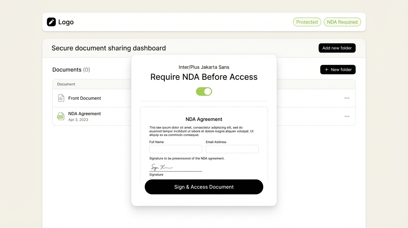 SendNow NDA Gating and GDPR-Compliant Consent Interface