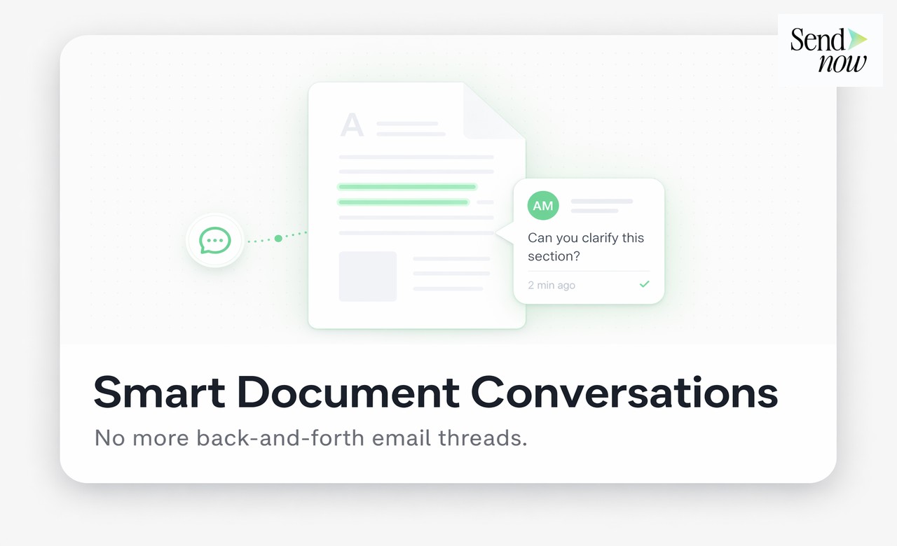 AI chat history embedded in the document view