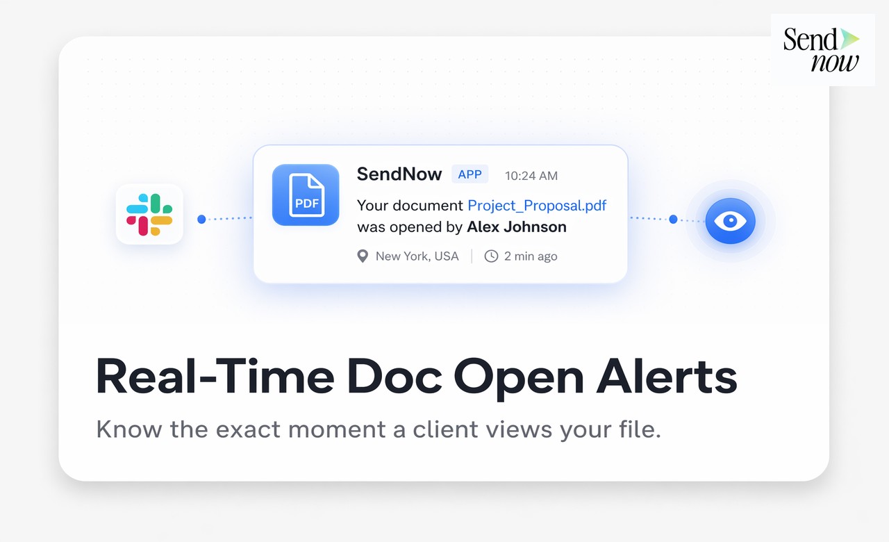Slack integration settings showing channel selection in SendNow