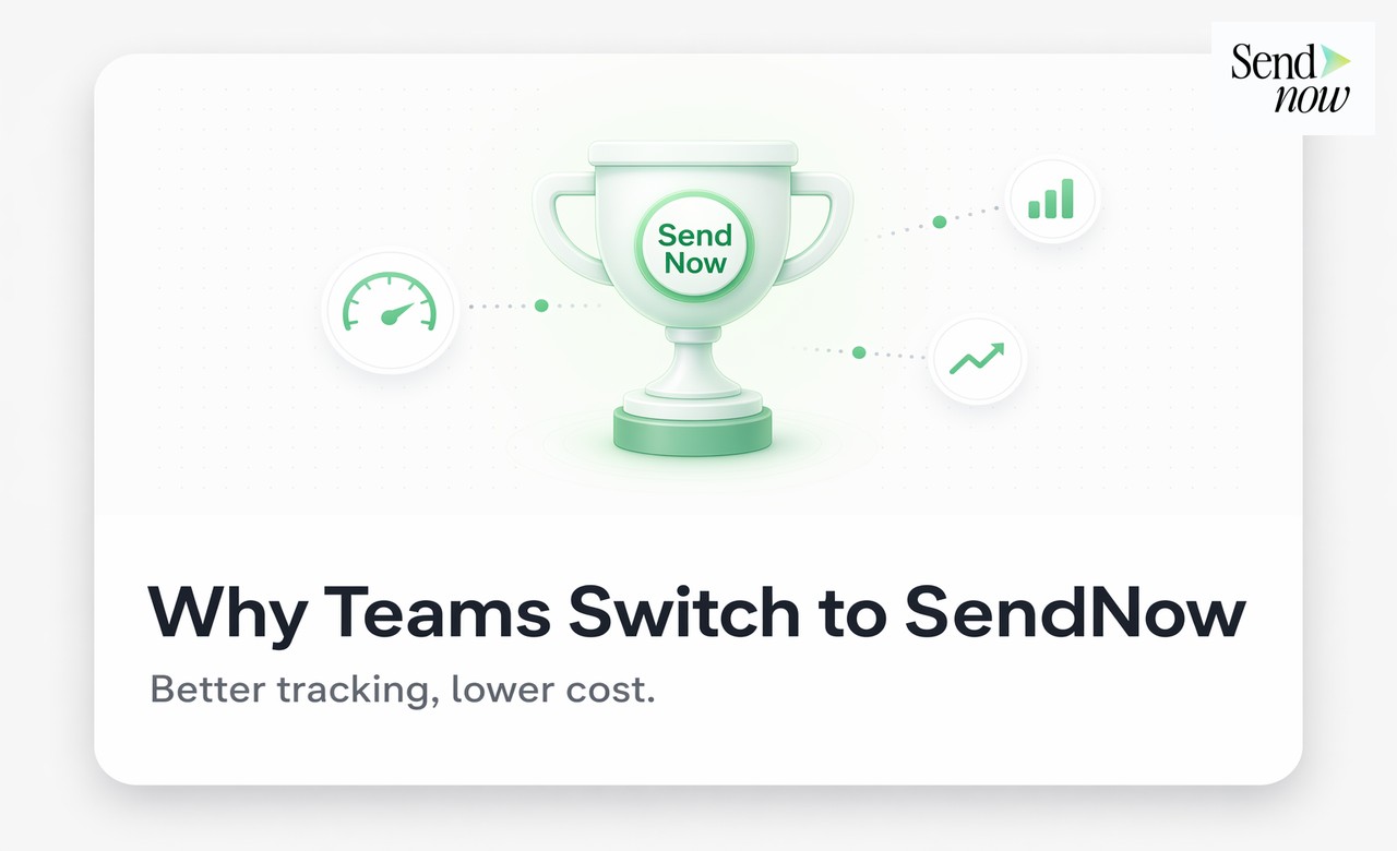Pricing comparison: SendNow vs DocSend side by side showing cost per seat